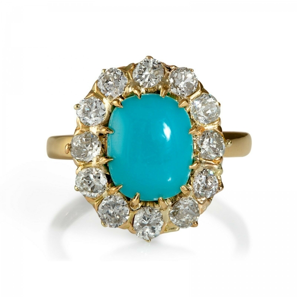 Antique victorian hot sale turquoise ring